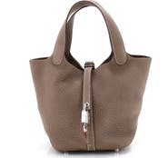 Pre-Owned Hermes Monochrome Picotin Lock Bag Clemence PM