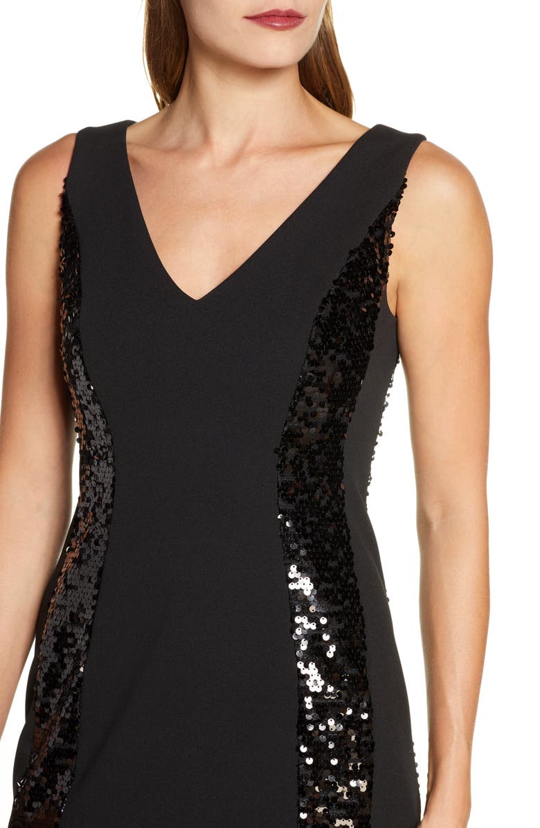 evening dress tops Black Chiffon with Embroidered Sequin Mesh Overtop Size:44/XL poshepose prime label Charlotte Russe Dress Size