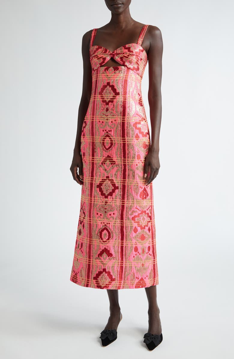 Johanna Ortiz Powerful Stitches Embroidered Strapless Dress, Main, color, 