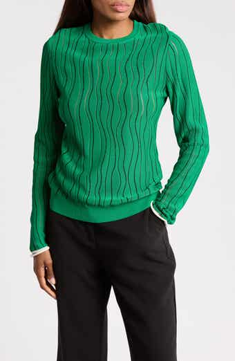 Art Nouveau Jacquard Long Sleeve Top