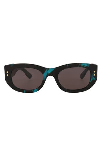 Gucci Eyewear Rectangular Frame Sunglasses In Havana Havana Grey
