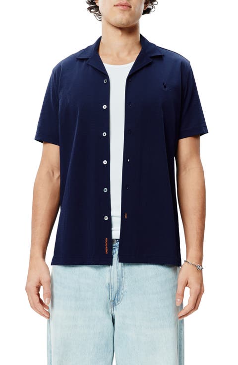 Jayme Rib Knit Camp Shirt
