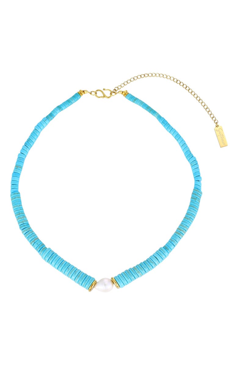 st. Moran Chunky Turquoise Necklace, Main, color, Turquoise/ White