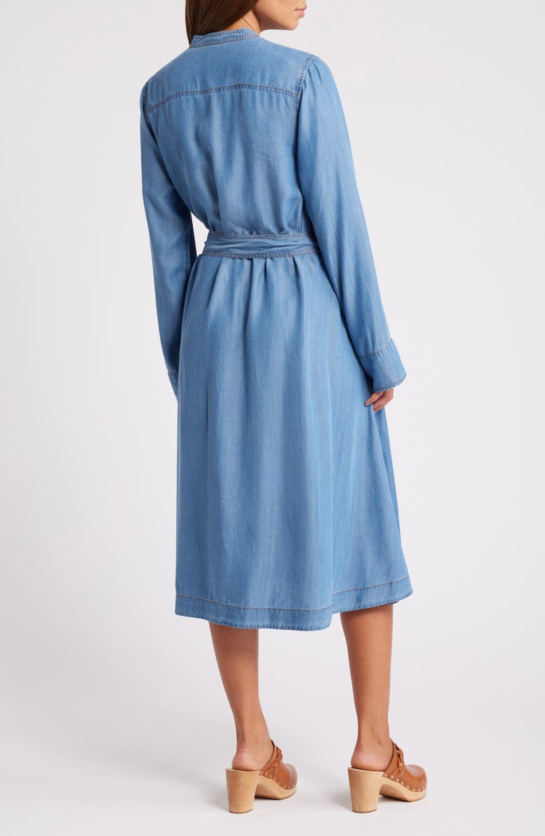 Caslon<sup>®</sup> Long Sleeve Chambray Dress, Alternate, color,