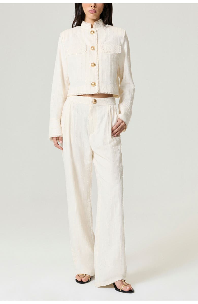 Nocturne Gold-Embellished Utility Jacket, Main, color, Ivory