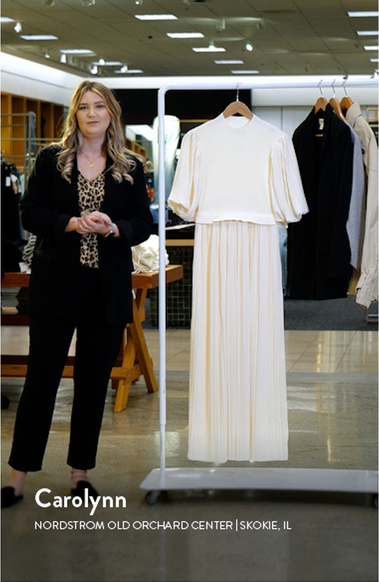 Mixed Media Pleated Dress, sales video thumbnail