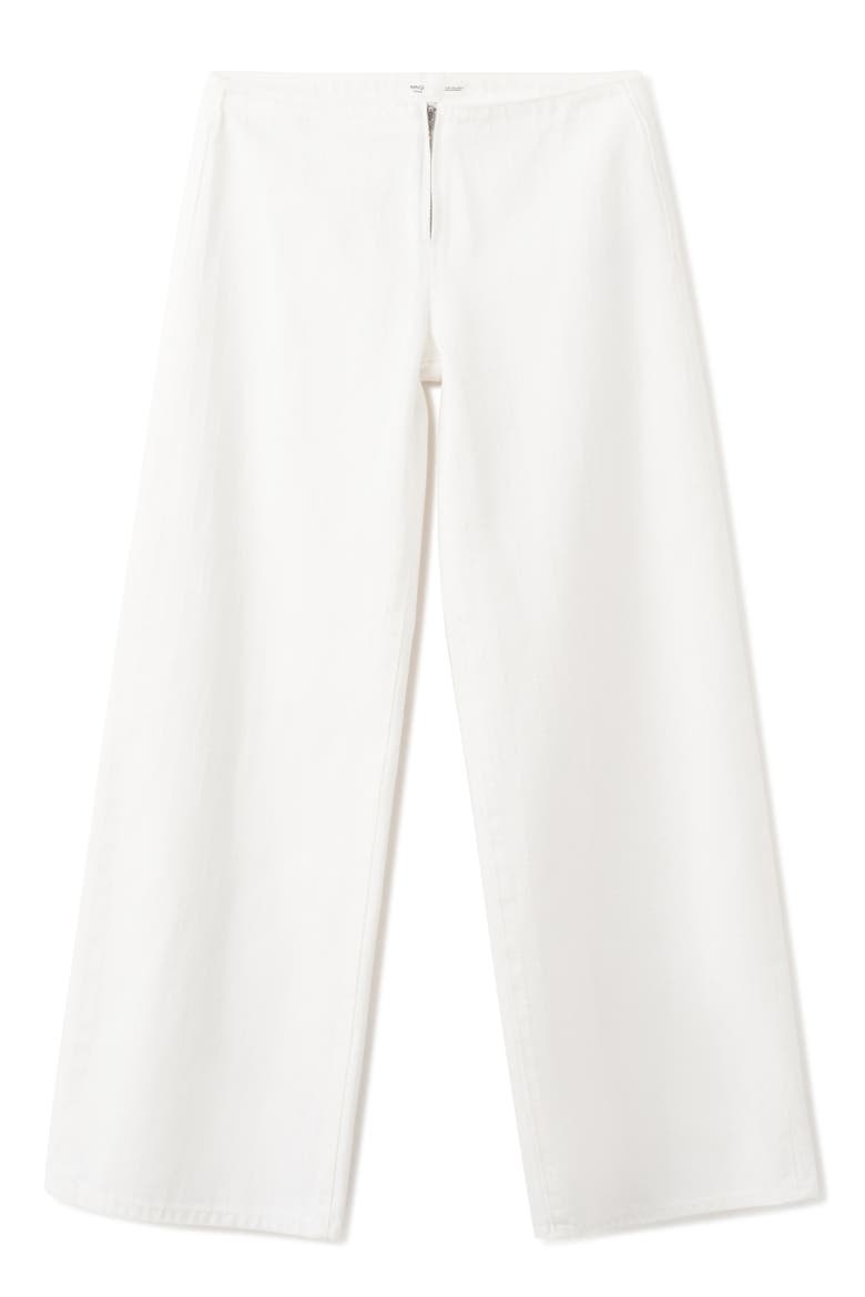 Low Waist Wide Leg Jeans, Main, color, WHITE