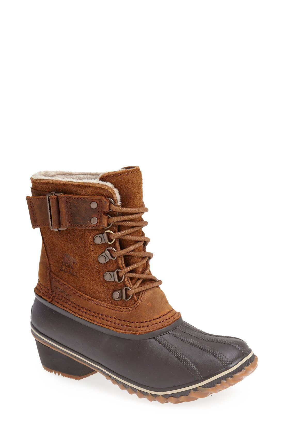 'Winter Fancy II' Waterproof Lace-Up Boot, Main, color, ELK