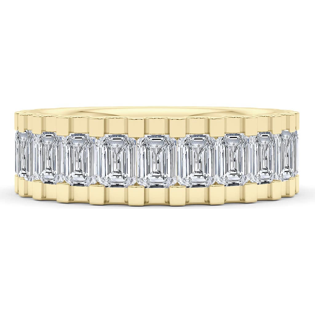 Hautecarat Emerald Lab Grown Diamond Channel Ring