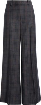 Theory Virgin Wool Wide Leg Trousers