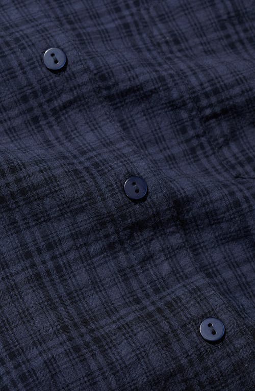 Seasalt Cornwall Isla Plaid Organic Cotton Blend Button-up Shirt In Blue