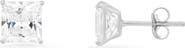 Queen Jewels 10K Gold Princess Cut Cubic Zirconia Stud Earrings