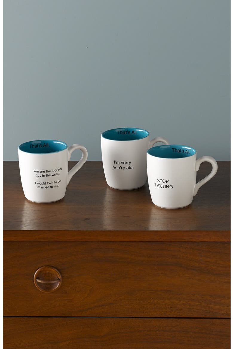 'That's All - You Are the Luckiest Guy in the World. I Would Love to Be Married to Me' Mug, Alternate, color, WHITE
