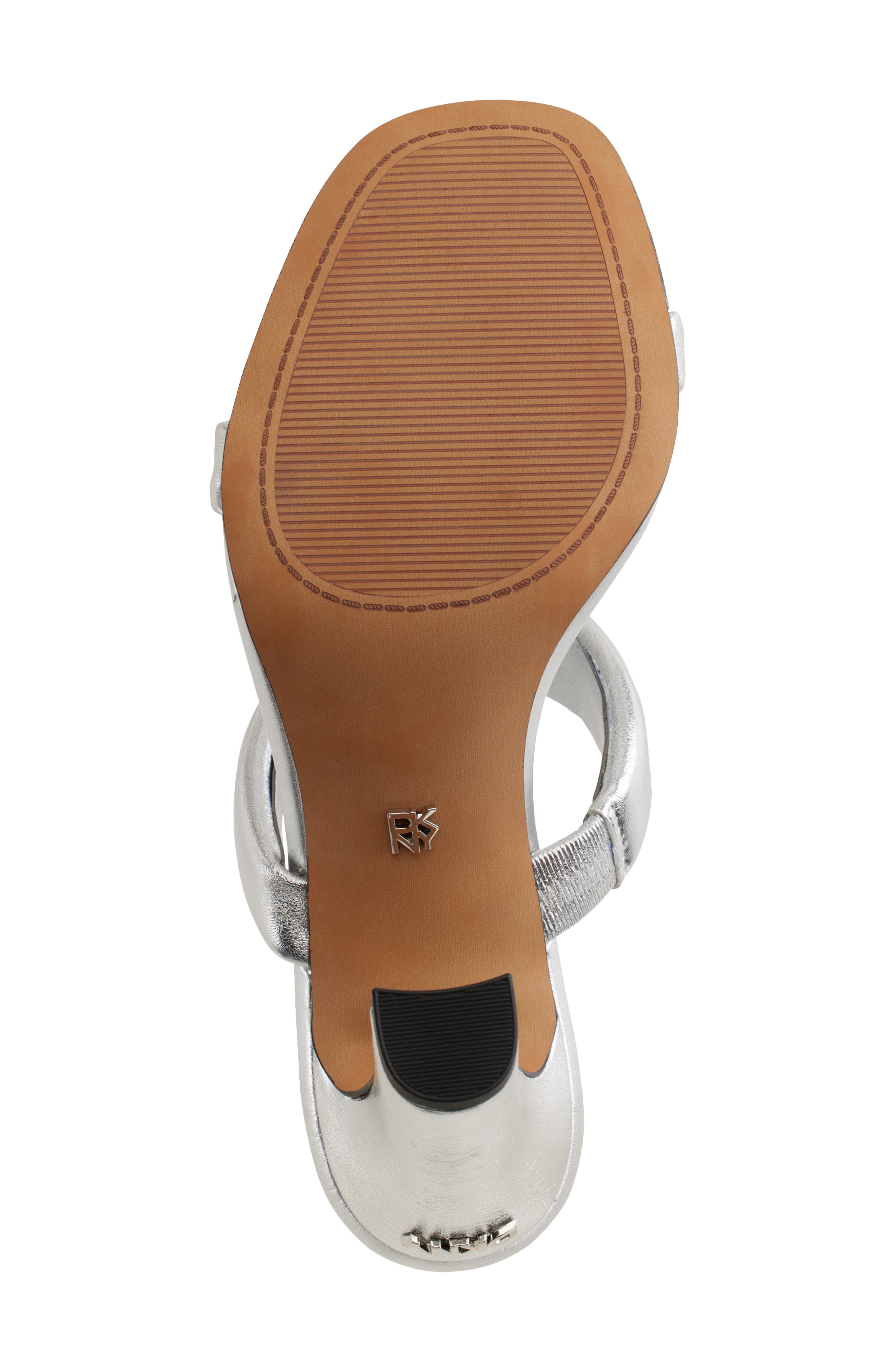 DKNY Metallic Sandal, Alternate, color, Silver