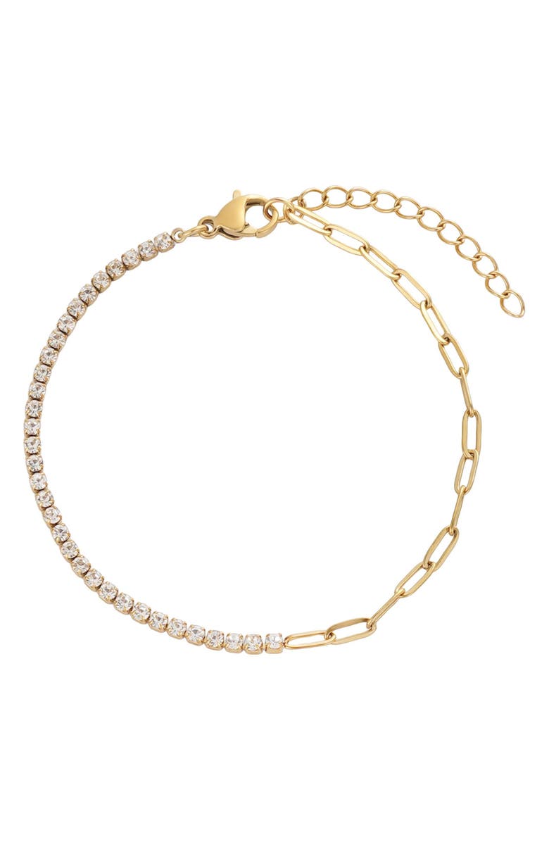 Adornia Half Cubic Zirconia Bracelet, Main, color,