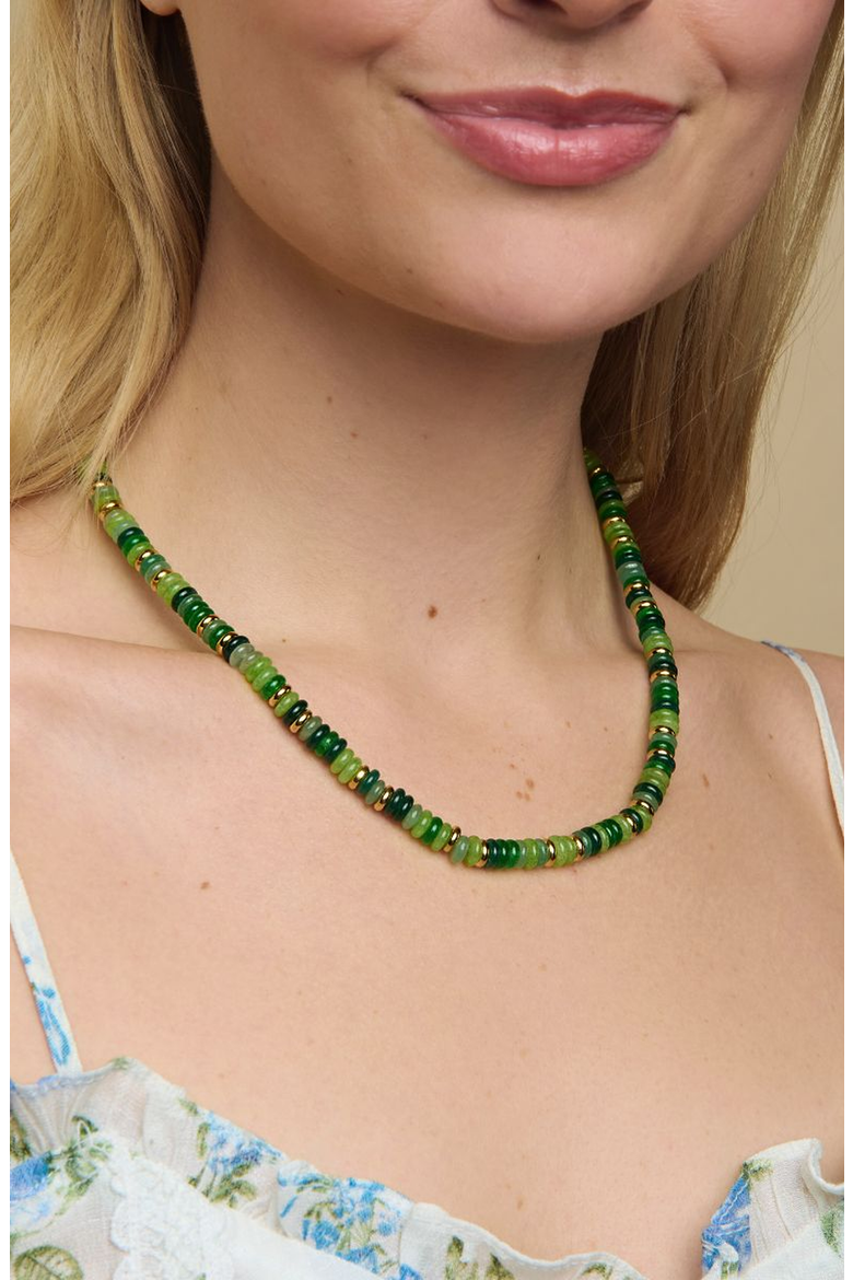 Blair Gemstone Necklace, Alternate, color, Mixed Green Gemstones