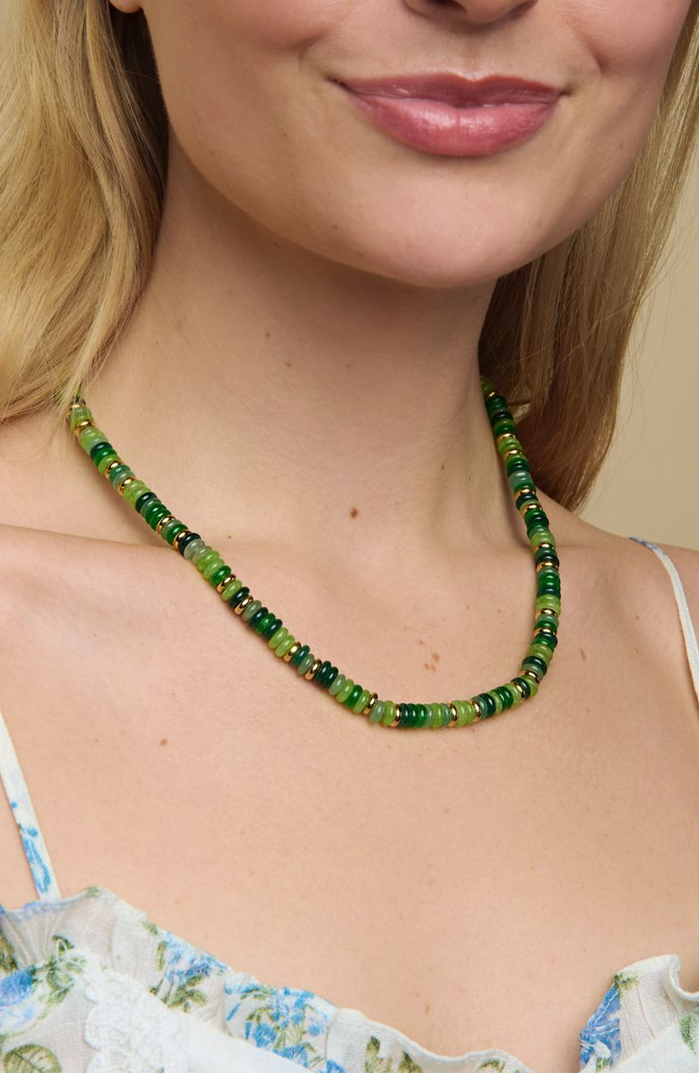 Little Sky Stone Blair Gemstone Necklace, Alternate, color, Mixed Green Gemstones