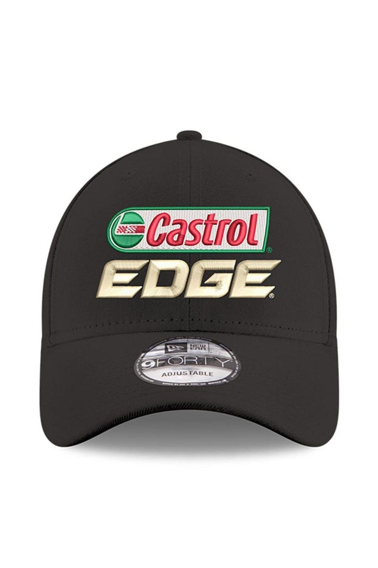Men's New Era  Black Brad Keselowski Castrol Edge 9FORTY Sponsor Adjustable Hat, Alternate, color, Black