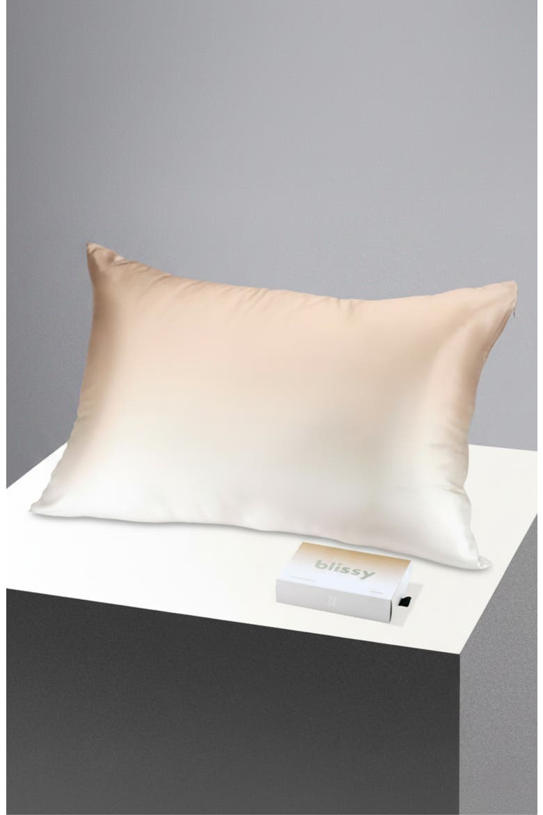 Mulberry Silk Pillowcase, Alternate, color, CHAMPAGNE OMBRE