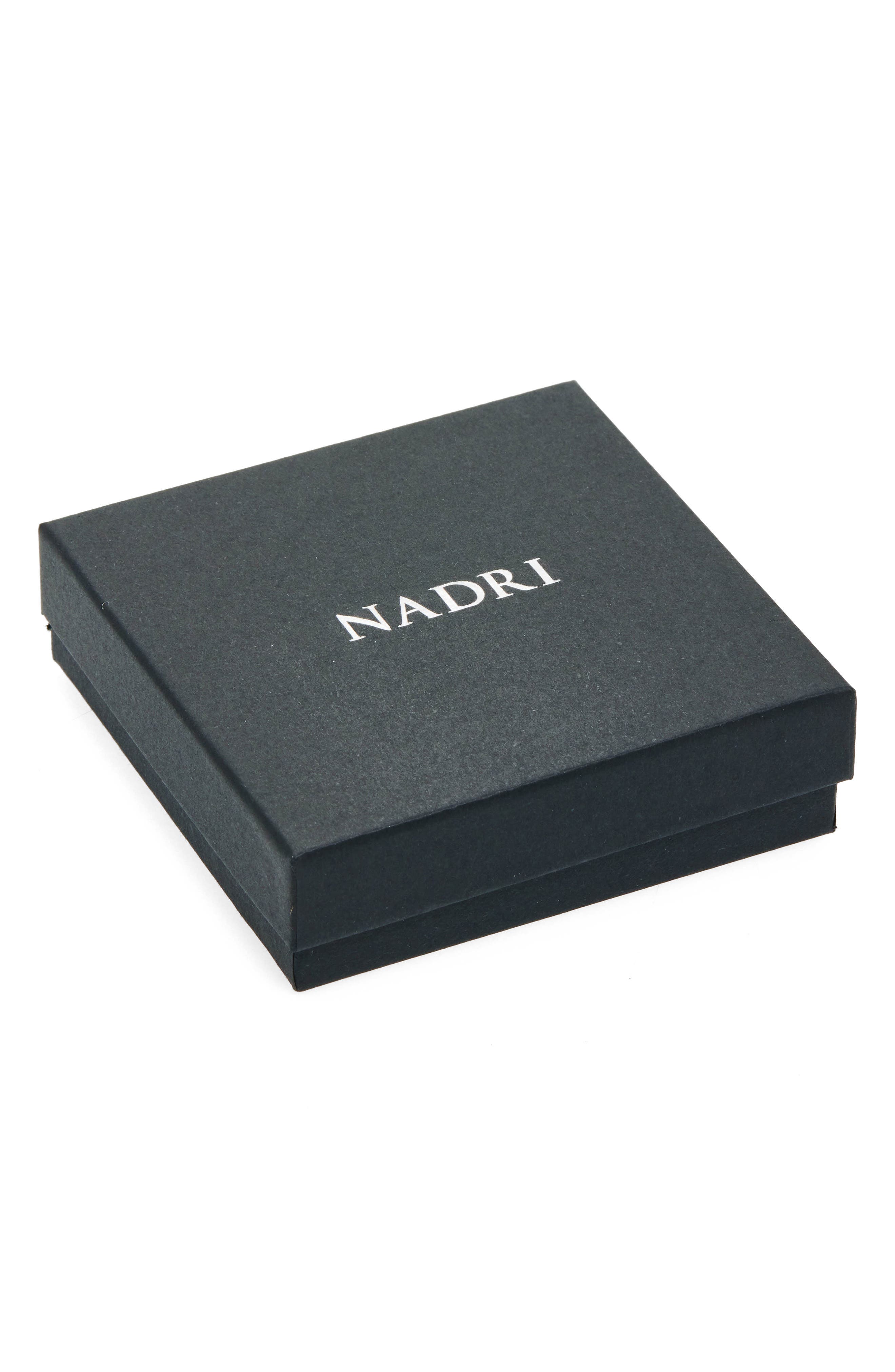 Nadri Halle Button Stud Earrings In Silver