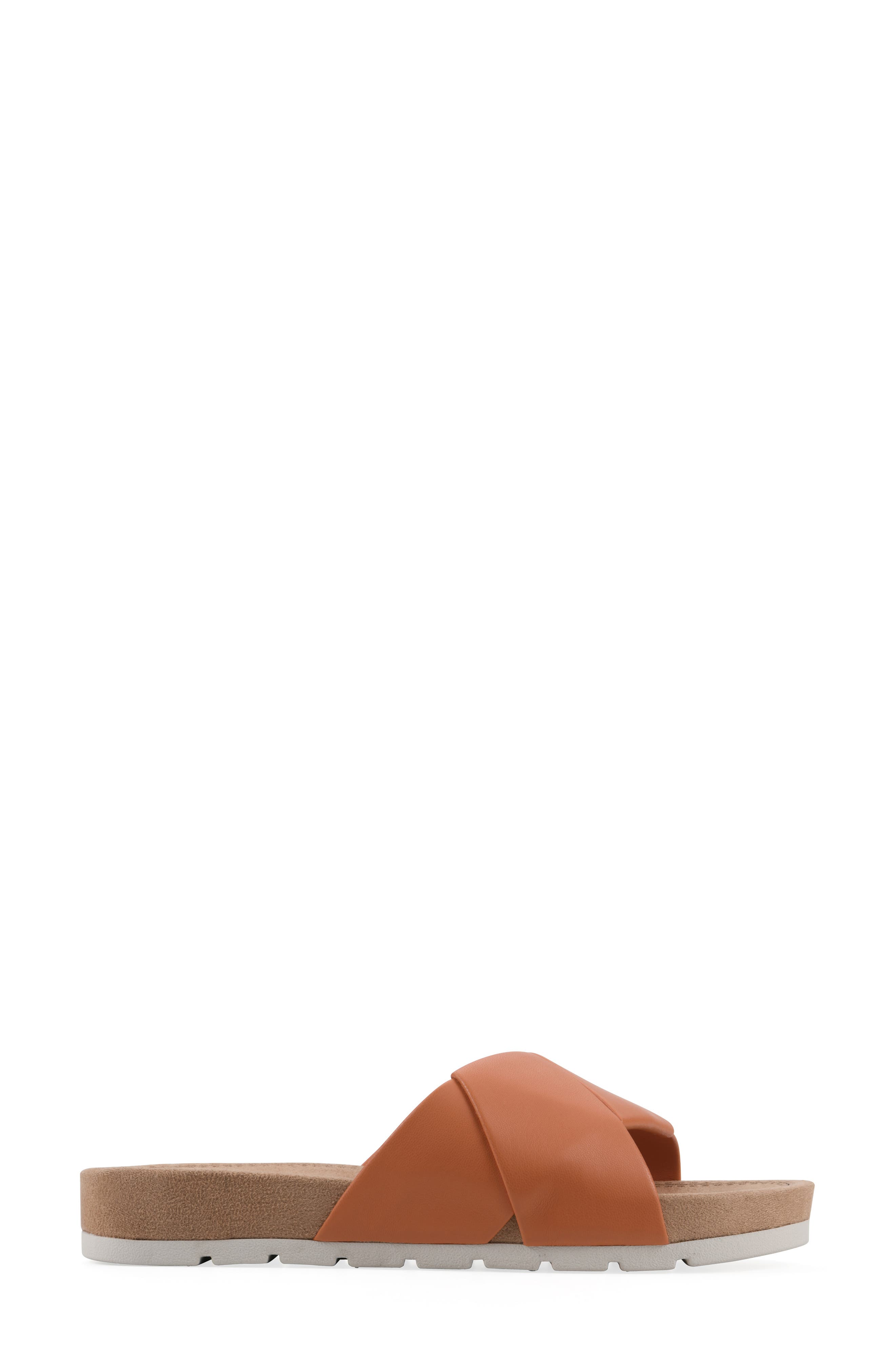 Tincie Slide Sandal, Alternate, color, ORANGE SMOOTH