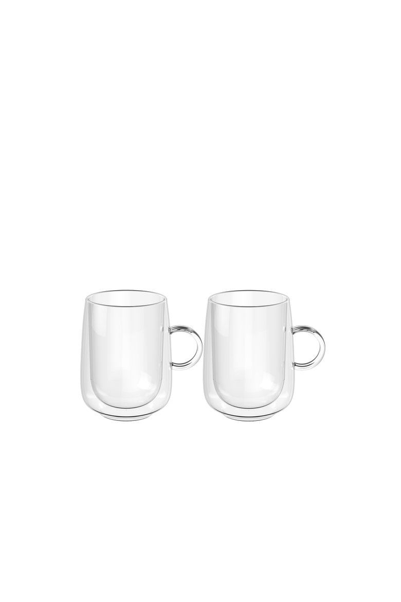 Artesano Hot & Cold Beverage Latte Glass XL with Handle Pair, Main, color, no color