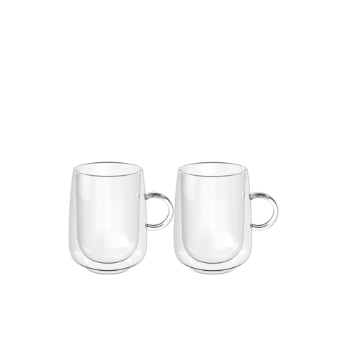 Artesano Hot & Cold Beverage Latte Glass XL with Handle Pair