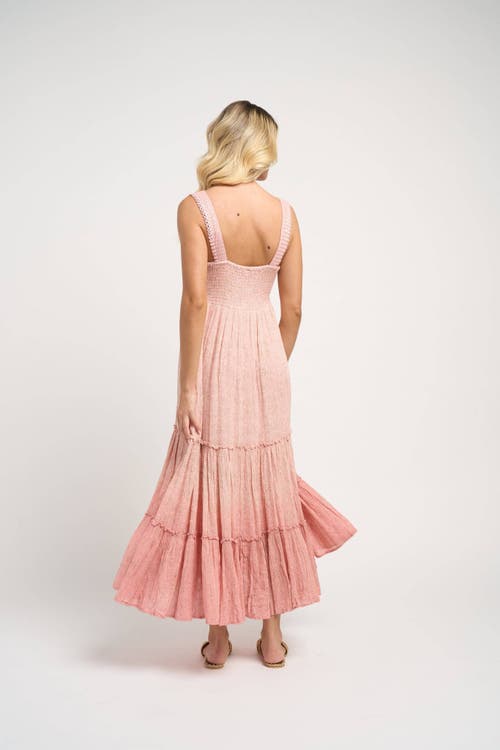 Guadalupe Design Lotus Maxi Dress In Pink In Pink