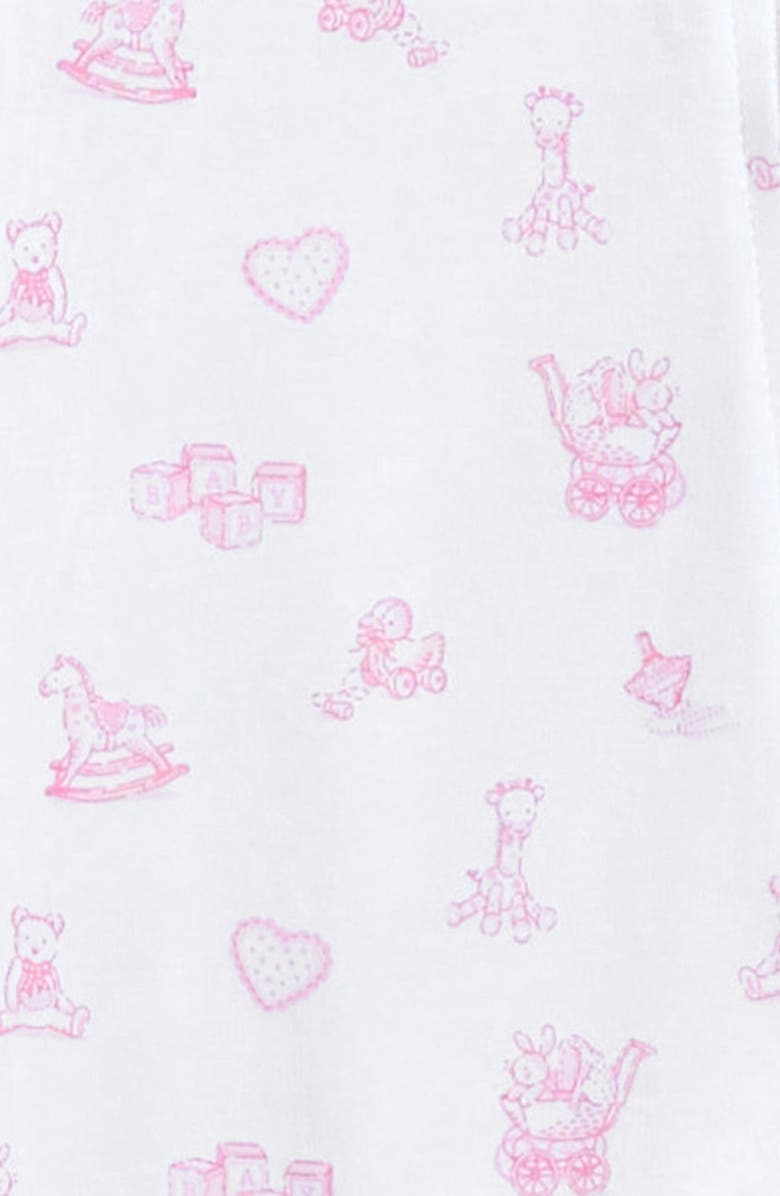 Kissy Kissy Print Pima Cotton Footie, Alternate, color, Pink