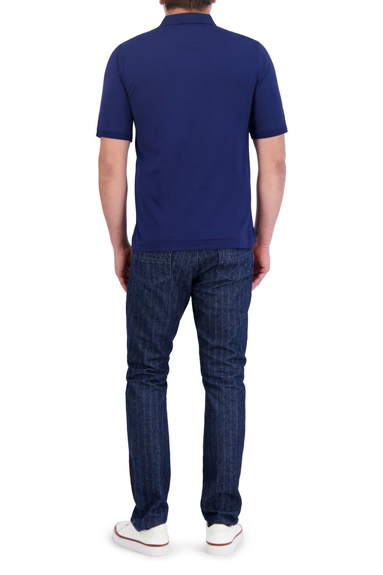 The Player Solid Cotton Jersey Polo, Alternate, color, NAVY