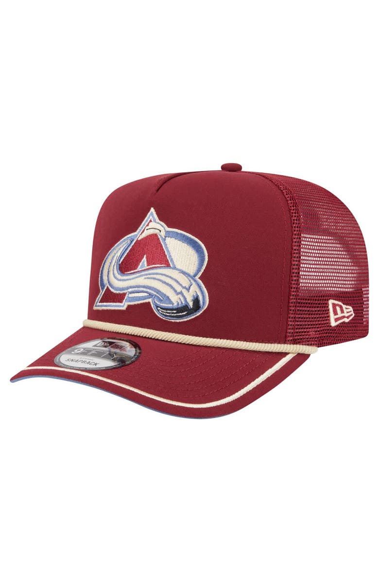New Era Men's New Era Burgundy Colorado Avalanche Vintage Team Rope A-Frame 9FIFTY Snapback Hat, Main, color, Burgundy