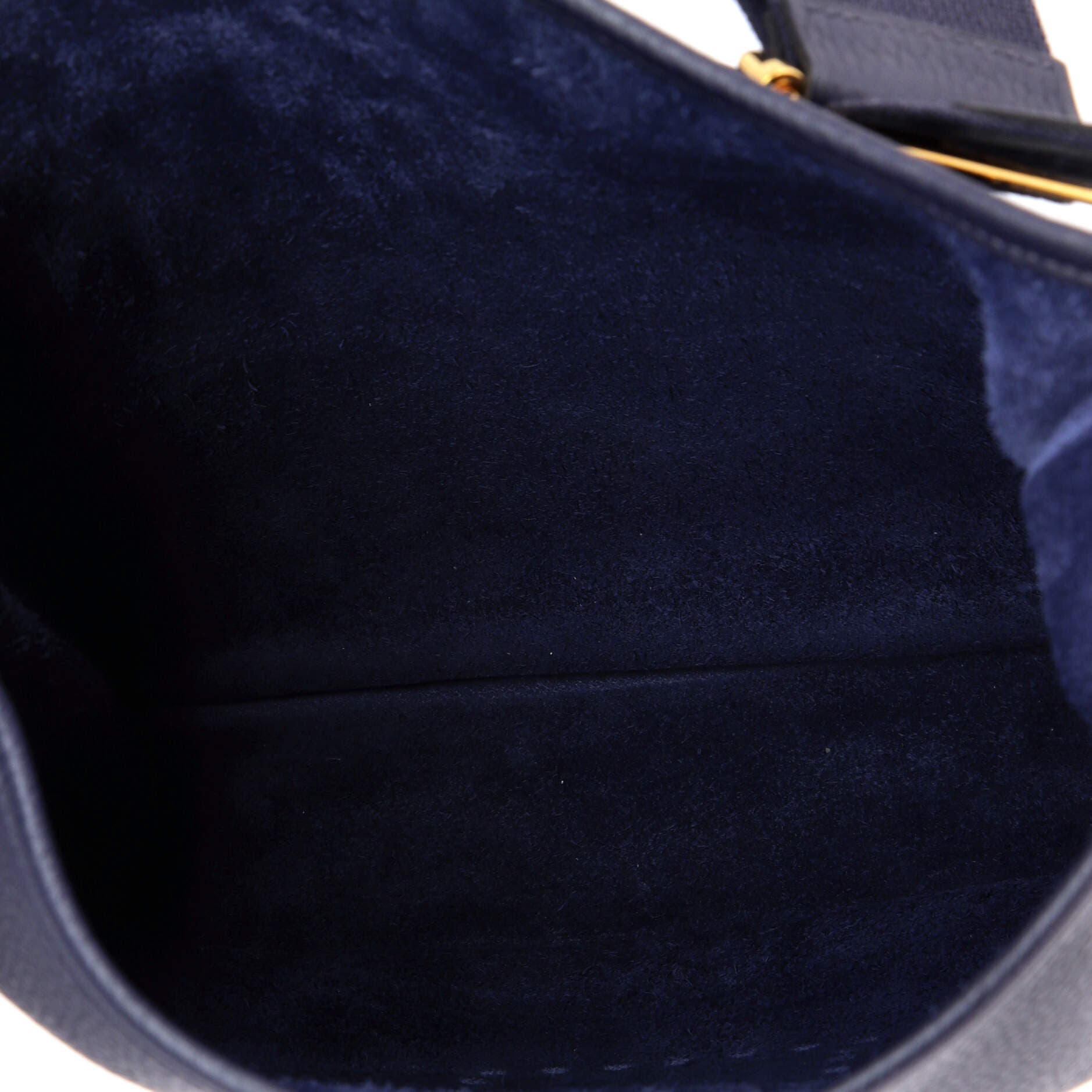 Pre-Owned Hermes Evelyne Bag Gen III Clemence GM, Alternate, color, Bleu Nuit