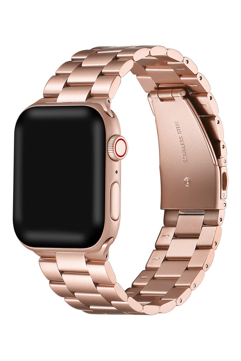 Rose Apple Watch® SE & Series 7/6/5/4/3/2/1 Bracelet Watchband, Main, color, ROSE GOLD