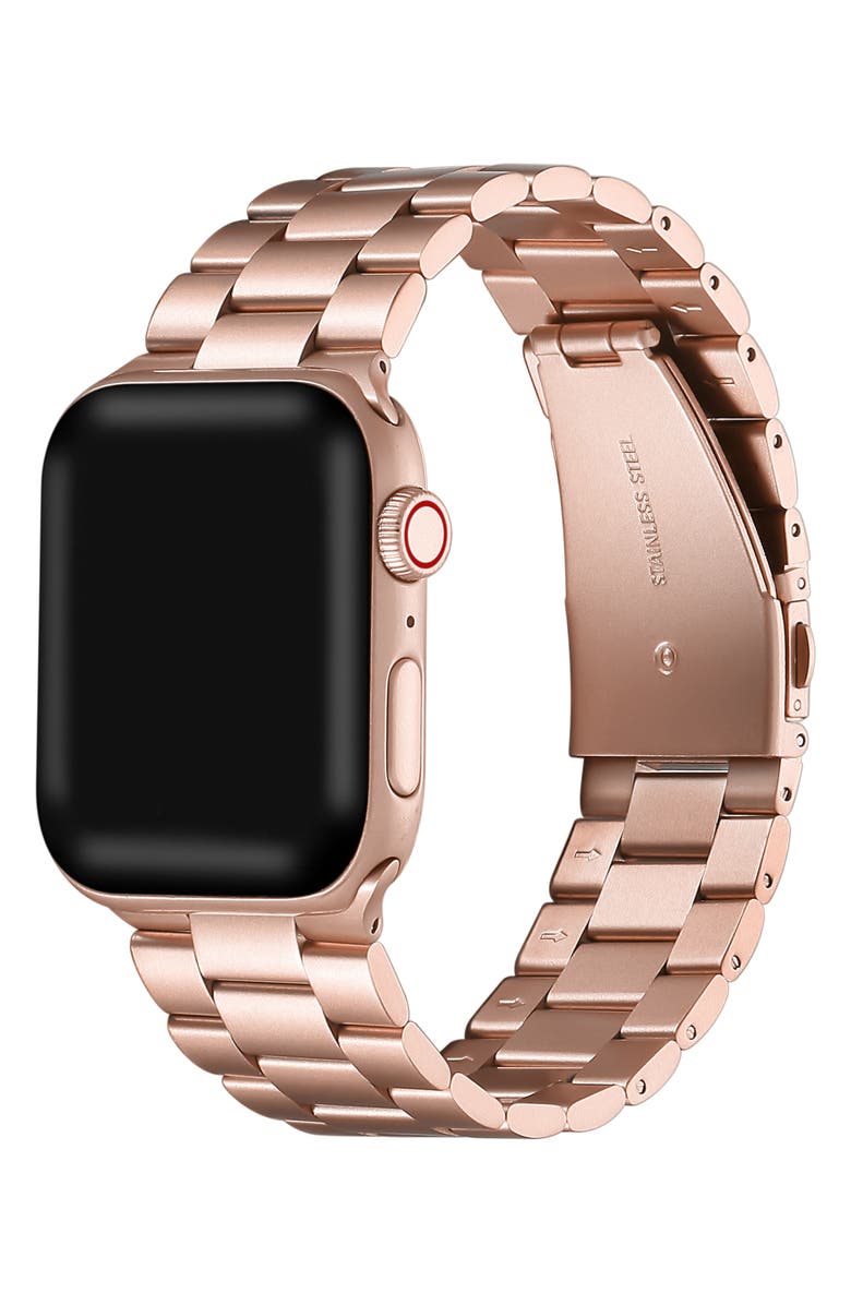 The Posh Tech Rose Apple Watch<sup>®</sup> SE & Series 7/6/5/4/3/2/1 Bracelet Watchband, Main, color,
