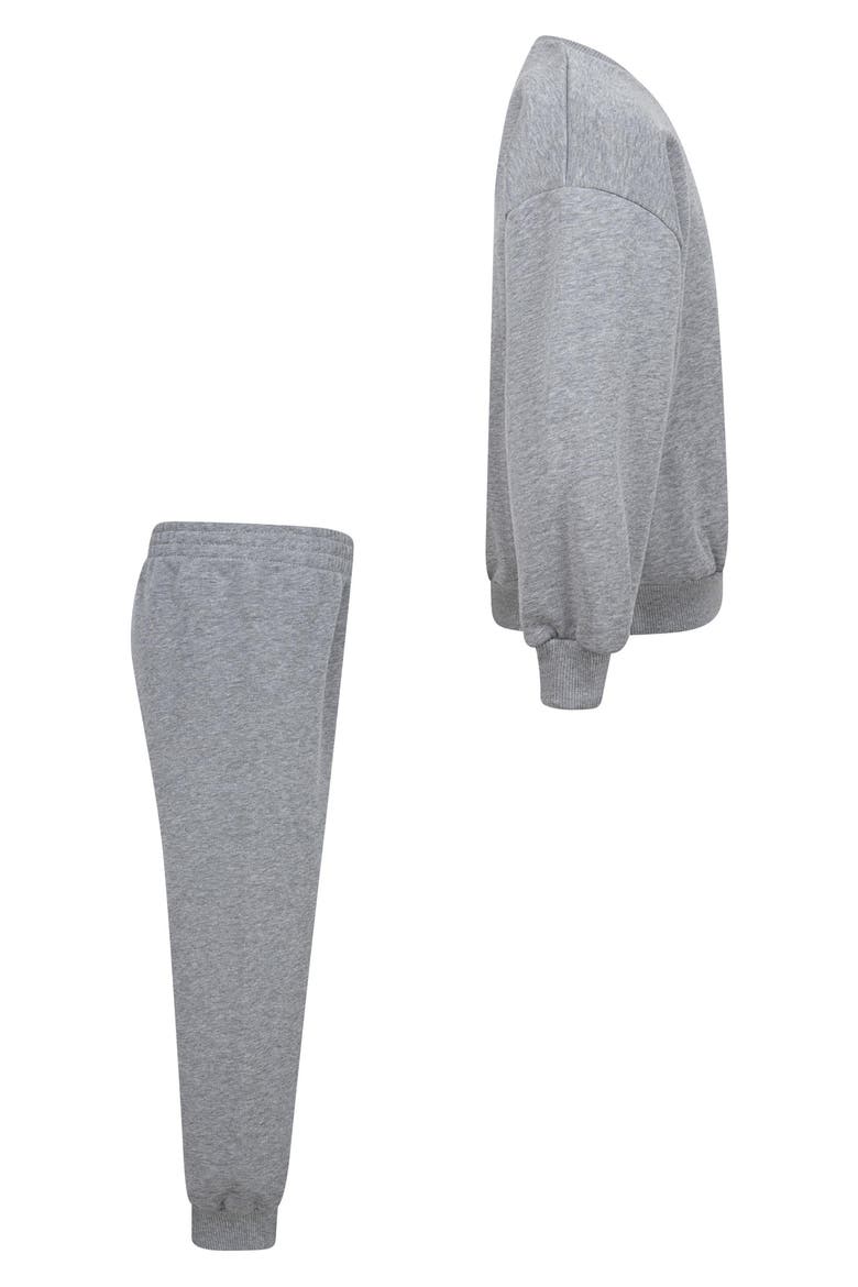 Kids' Essential Fleece Sweatshirt & Joggers Set, Alternate, color, 042DK GREY
