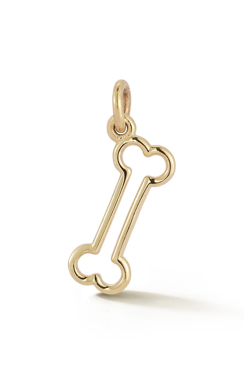 Ember Fine Jewelry 14K Gold Bone Charm, Main, color, Gold