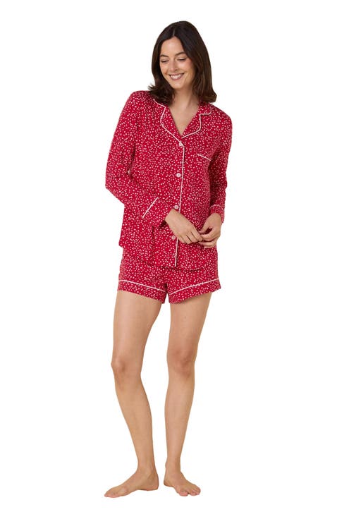 Pima Knit Long Sleeved Short Set