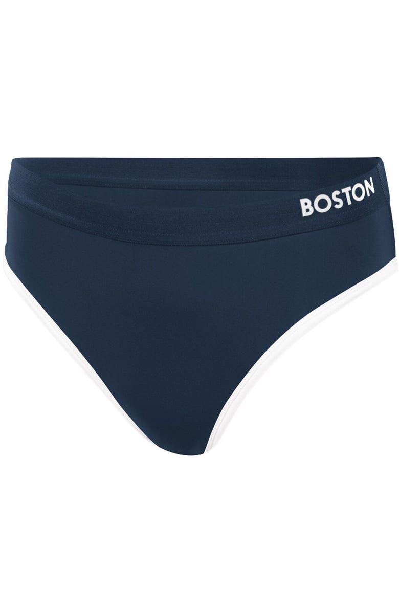 G-III 4HER BY CARL BANKS Women's G-III 4Her by Carl Banks Navy Boston Red Sox Southpaw Bikini Bottom, Alternate, color, Navy