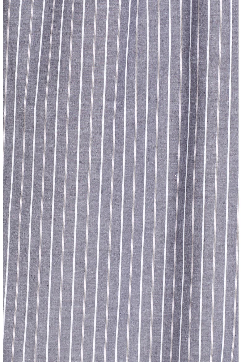 Amanda Ruffle Off the Shoulder Dress, Alternate, color, CHARCOAL STRIPE