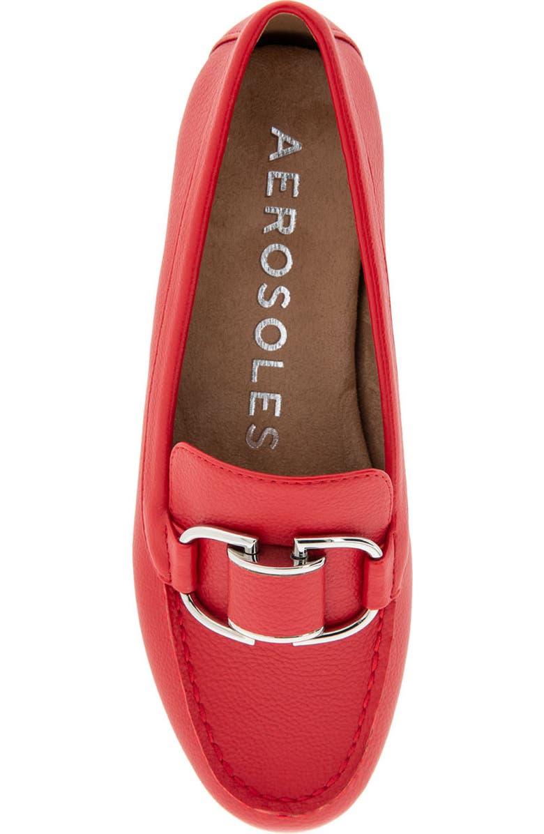 Aerosoles Denver Buckle Loafer, Alternate, color, Racing Red Pu Leather