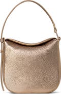 Akris Mini Anna Metallic Leather Hobo Bag