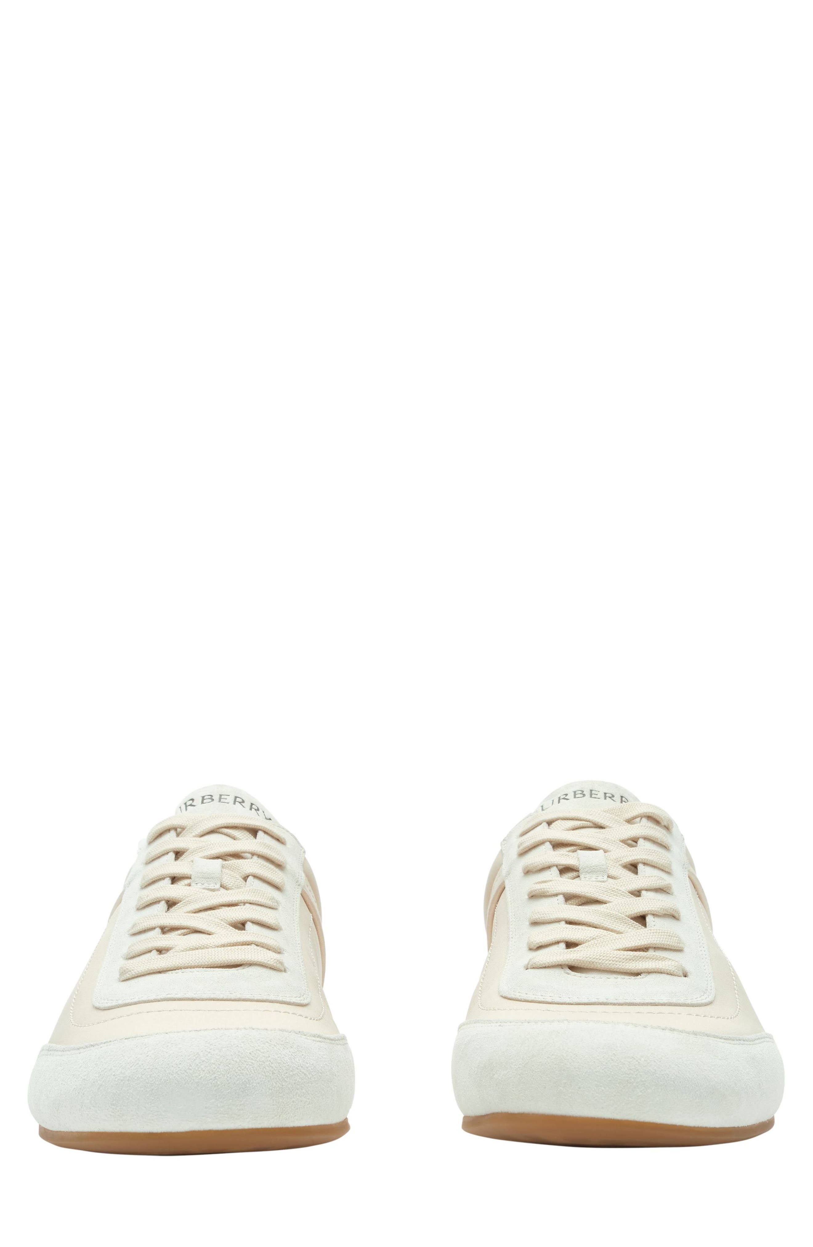 Burberry Equestrian Knight Design Runner Sneaker, Alternate, color, Dove Beige