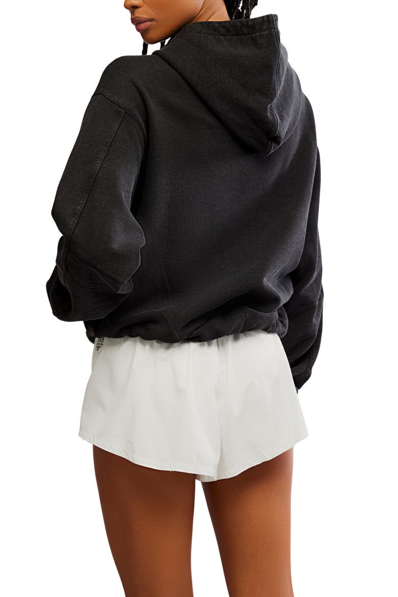 Day Off Crop Cotton Blend Hoodie, Alternate, color, BLACK