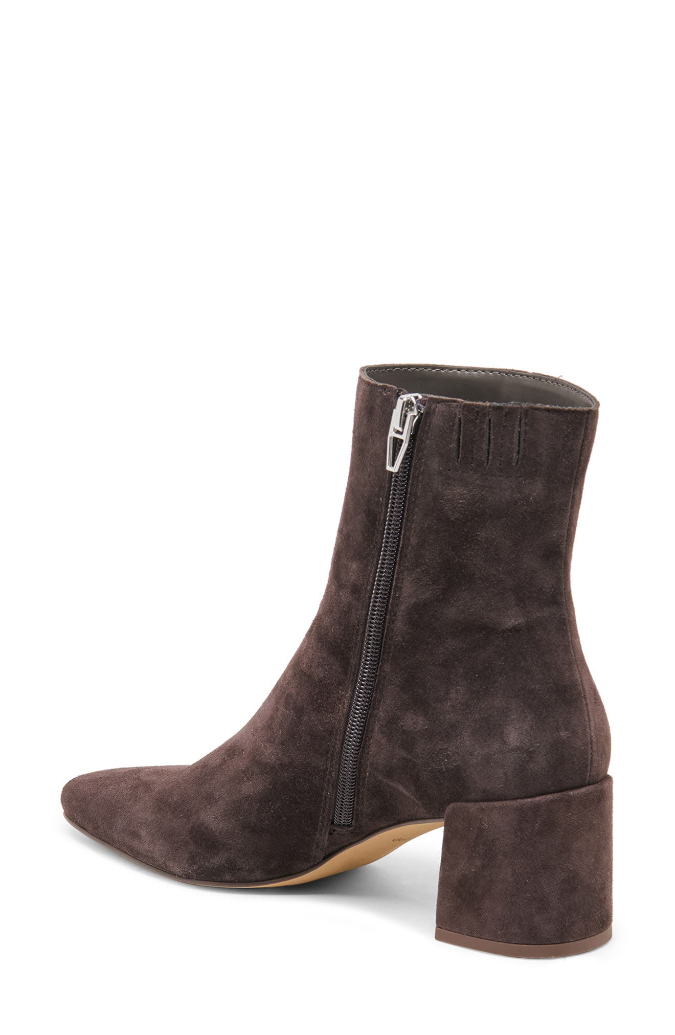 Bayra Leather Bootie, Alternate, color, JAVA SUEDE