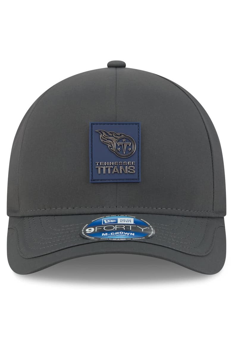 Men's New Era Charcoal Tennessee Titans 2025 Sideline Cold Weather 9FORTY M-Crown Adjustable Hat, Alternate, color, Charcoal