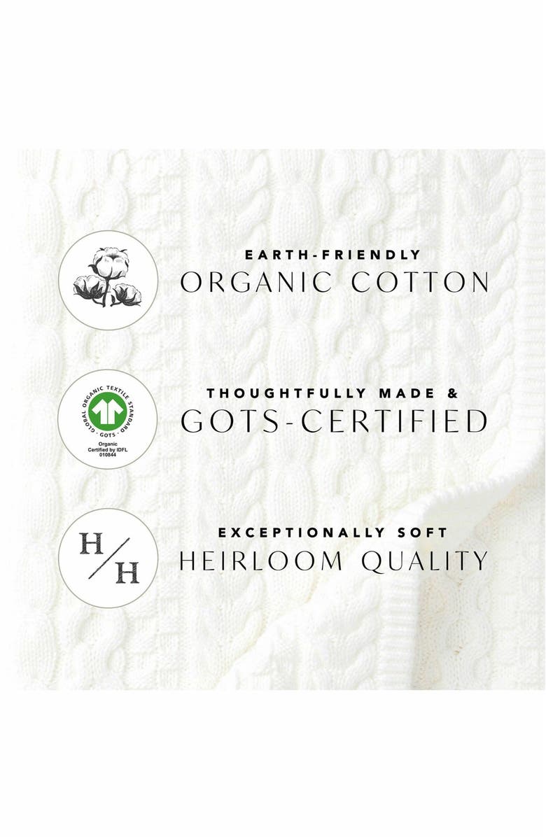 Hope & Henry Boys' Organic Hooded Half Zip Sweater, Kids, Alternate, color, Navy Basketweave