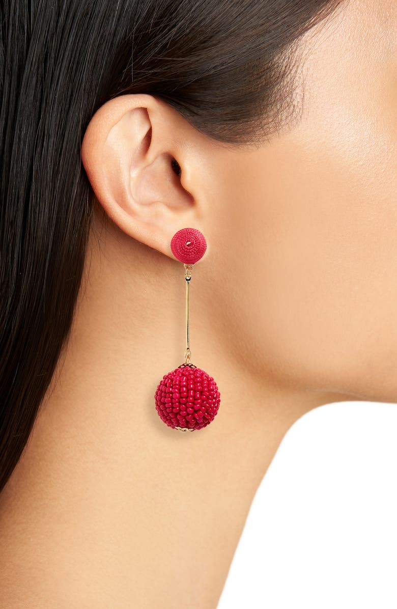 BP. Beaded Bauble Drop Earrings, Alternate, color, 
