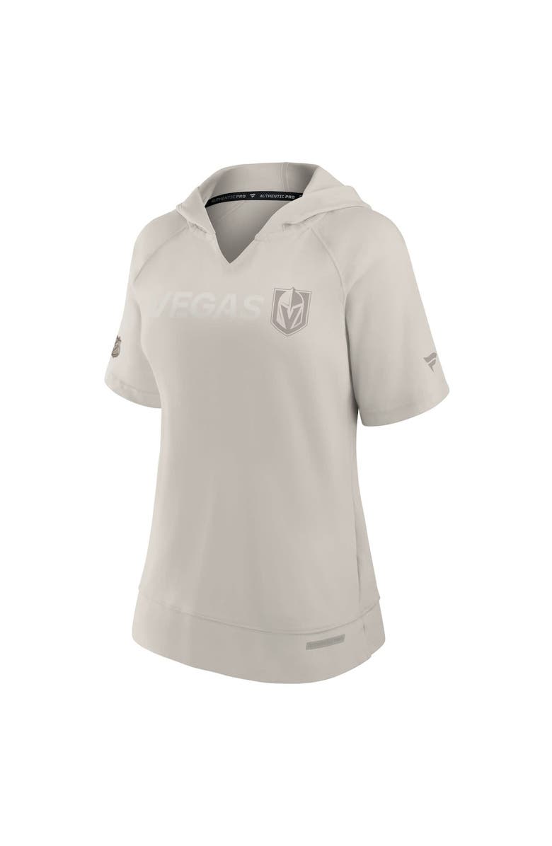 FANATICS Women's Fanatics Cream Vegas Golden Knights Authentic Pro Road Fashion V-Neck Hoodie T-Shirt, Alternate, color, Cream