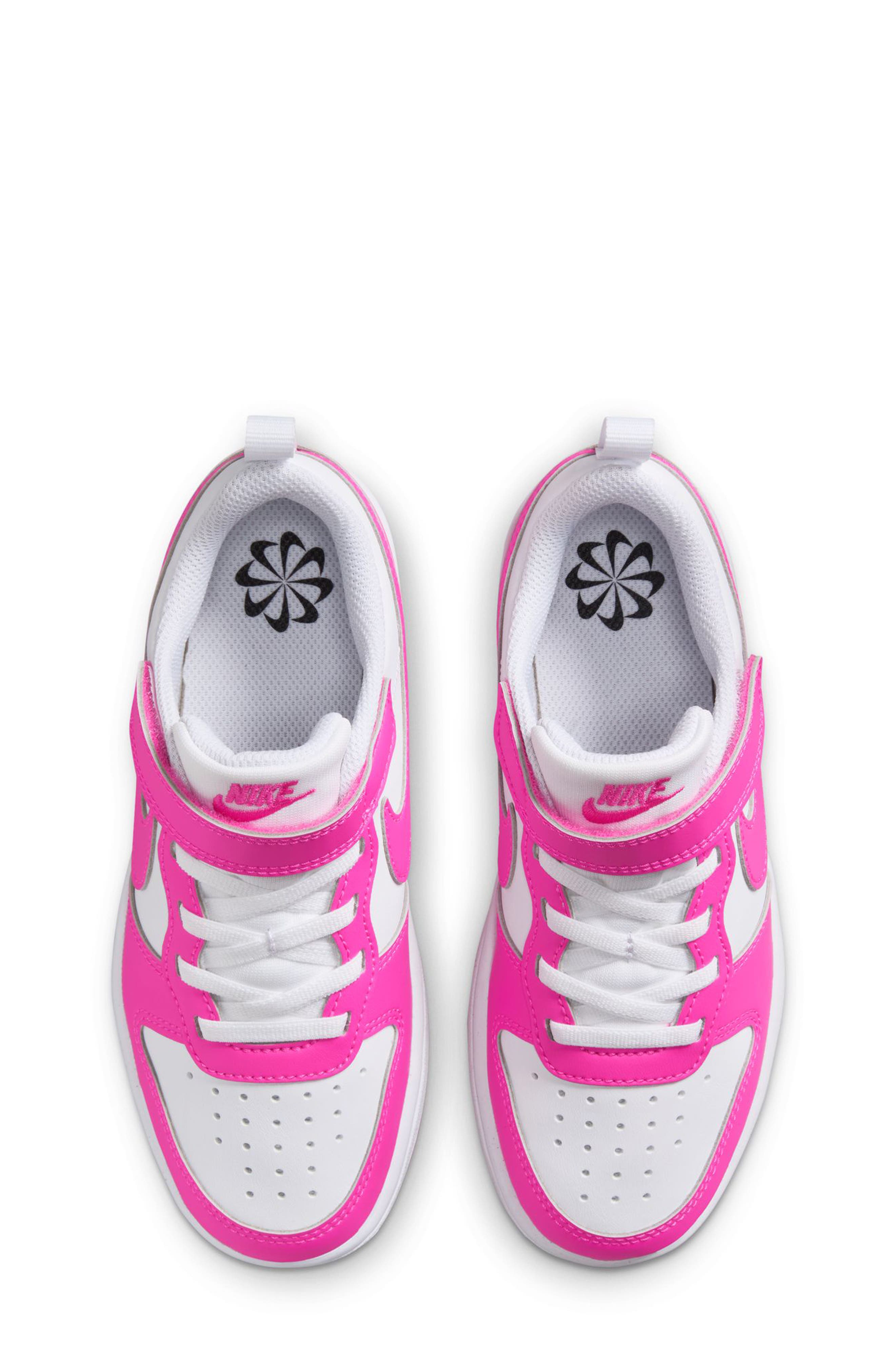 Nike Kids' Court Borough Low Recraft Sneaker, Alternate, color, White/ Fuchsia