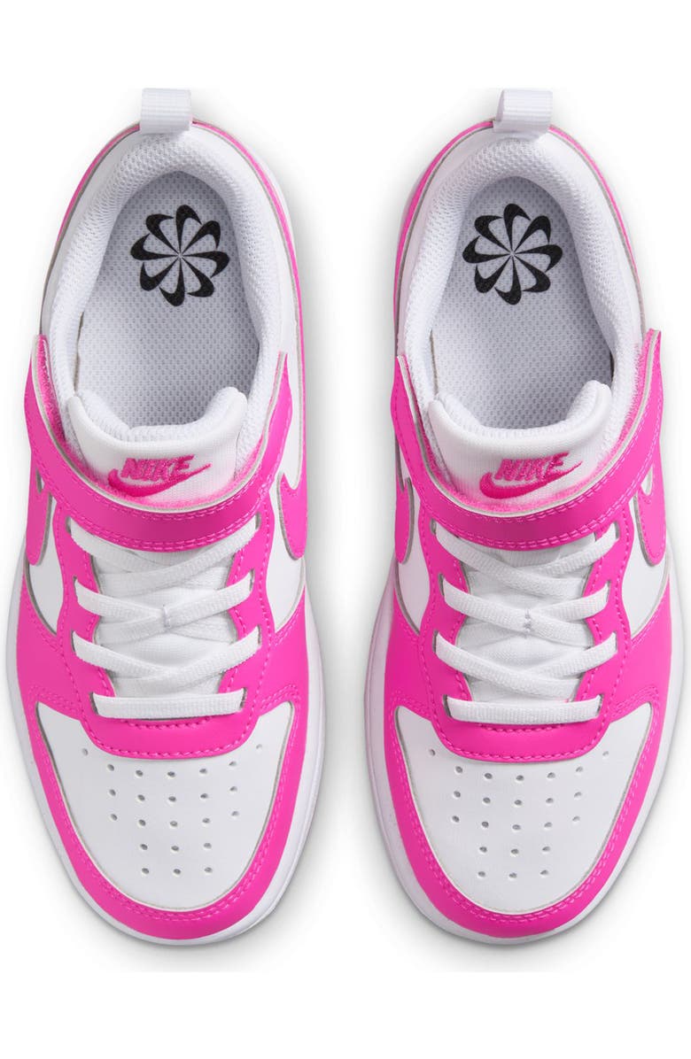 Nike Kids' Court Borough Low Recraft Sneaker, Alternate, color, White/ Fuchsia